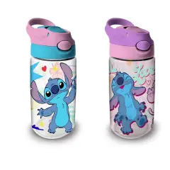 Stitch Borraccia Trasparente Con Cannuccia 480ml