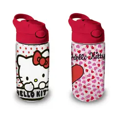 Hello Kitty Borraccia Trasparente Con Cannuccia 480ml
