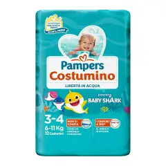 Pannolini Pampers Costumino - Taglia 3-4 - 6-11 Kg - 12 Pezzi