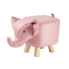 Sgabellino Pouf Elefante In Ecopelle