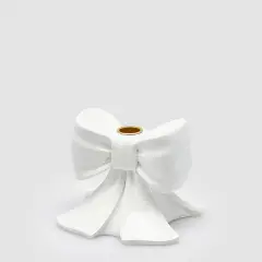 Portacandela Fiocco Bianco H11 cm EDG Enzo De Gasperi