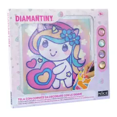 Quadro Crystal Art Kawaii Unicorno Diamantiny