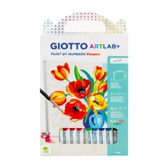 Giotto Artlab Paint By Number Flowers - Set Creativo Per Dipingere