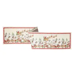 Runner Natalizio Lapland 183x33 Bianco