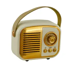 Radio Vintage Bluetooth Panna dal Design Classico