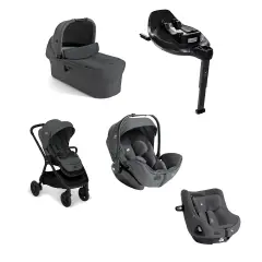 Trio Finiti 10 Signature con Navicella Ramble XL più Seggiolino Auto I-Harbour E I-Size 360 Ebony