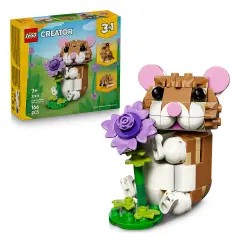 LEGO Creator 31376 Simpatico Criceto 3 in 1 con Fiore 7+