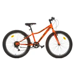 Bicicletta Ragazzo MTB Plus Arancio Cambio: Shimano TY 21 6 Speed 24 Pollici