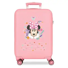 Minnie Happy To Be Me Trolley Abs 55 Cm 4 Ruote Rosa