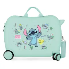 Stitch Little Des Trolley da Viaggio Cavalcabile Abs 50 cm 4 Ruote Turchese