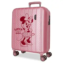 Minnie Love Trolley Abs 55 cm 4 Ruote Rosa