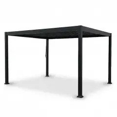 Pergola Bioclimatica, Gazebo 3x4 Metri con Lamelle Orientabili, Acciaio e Alluminio, Antracite