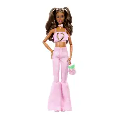 Barbie Deluxe Style N. 12 Coordinato Top E Jeans Denim Rosa