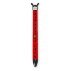 Legami - Penna Click&Clack a Due Colori, Tema Ladybug