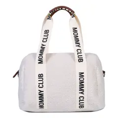 Borsa Cambio Mommy Club Signature in Tela Teddy Offwhite Childhome