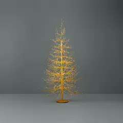 Albero di Natale Faggio Classico 1440 LED, Altezza 150 cm, Finitura Oro