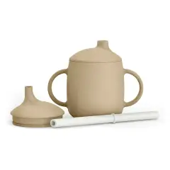 Tazza Evolutiva Per Bambini In Silicone 3 In 1 Beige Suavinex