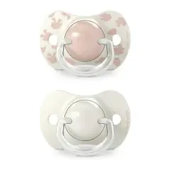 Birdies Succhietto Con Tettina In Silicone 6/18m Rosa 2 Pezzi Suavinex