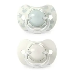 Birdies Succhietto Con Tettina In Silicone 6/18m Verde 2 Pezzi Suavinex