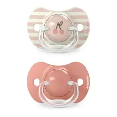Birdies Succhietto Con Tettina In Silicone +18M Rosa 2 Pezzi Suavinex