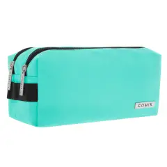 Astuccio Scuola 2 Zip Comix Acquamarina