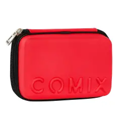 Astuccio Scuola Corredo Maxi Zip Comix Opaco Rosso