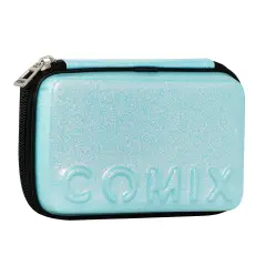 Astuccio Scuola Corredo Maxi Zip Comix Glitter Blu