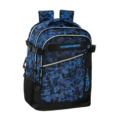Zaino Scuola Organizzato Comix Wbs 2.0 Street Blu Nero
