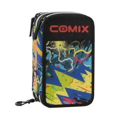 Astuccio Scuola Corredo 3 Zip Comix Wbs 2.0 Thunder