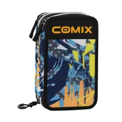 Astuccio Scuola Corredo 3 Zip Comix Wbs 2.0 Mix Blu