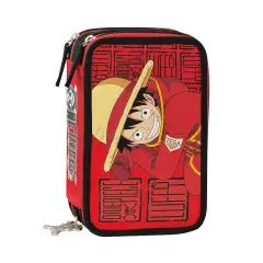 Astuccio One Piece 3 Zip Corredo Completo Scuola