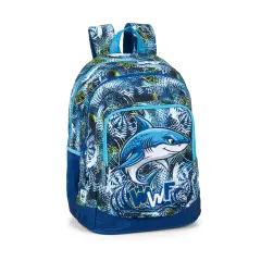 Zaino Scuola WWF Squalo Organizzato 2 Scomparti