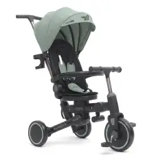 Triciclo Pieghevole Evolutivo 6-in-1 MoovEvo per Bambini dai 6 Mesi, Tessuto Verde