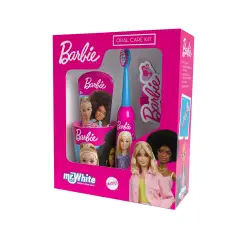 Barbie Set Regalo Spazzolino Turbo, Dentrificio, Bicchiere e Fermagli Personalizzati