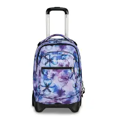 Trolley Zaino Scuola Invicta Plug Fantasy Aqua Flowers 34 Litri