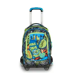 Zaino Scuola Trolley SJ Gang Soft Pouch Boy 8 Ruote 34 Litri