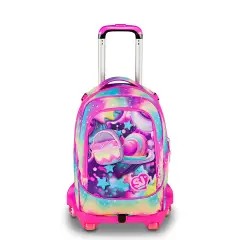 Zaino Scuola Trolley SJ Gang Soft Pouch Girl 8 Ruote 34 Litri