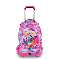 Zaino Scuola Trolley SJ Gang Joyful Pins Girl 8 Ruote 34 Litri