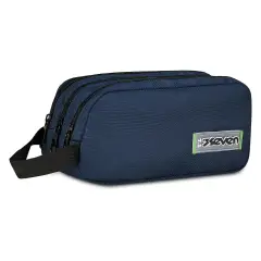 Freethink Unisex Bustina 3 Zip Deep Blue