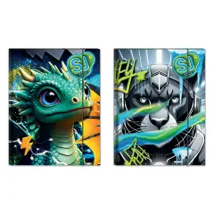 Sj Gang Animali Boy Cartellina con Elastico Ds01