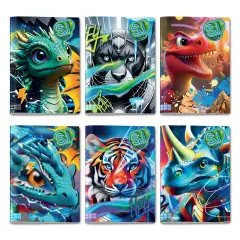 Sj Gang Animali Boy Quaderno A4 Maxi 96/100 Rigatura Q