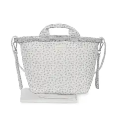 Borsa Fasciatoio Little Bloom Fiori Grigio Pasito a Pasito
