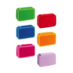 Astuccio 3 Zip Colori Tinta Unita