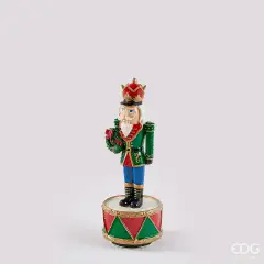 EDG Carillon Soldatino Schiaccianoci Natale H22 cm
