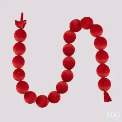 EDG Festone 20 Palle Rosse 180 cm Ø8 cm