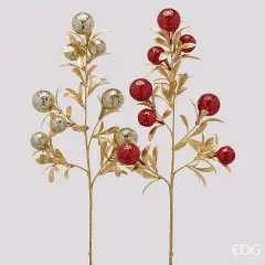 EDG Ramo Natale Pallemix Rosso Oro H75 cm