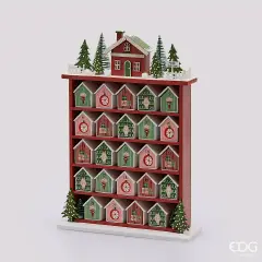 Calendario Avvento EDG in Legno 24 Casette H 38,5 cm