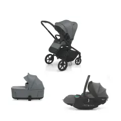 Foppapedretti Trio Snap Titanium con seggiolino auto Reclinabile Stone