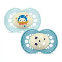 Succhietto Original Night Caucciù +6 Mesi Bambino – 2 Pezzi