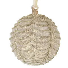 Sfera Natalizia Vetro Layers Champagne Ø100 Cm